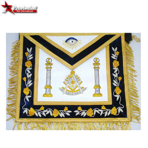 Handmade Masonic Grand Lodge Master Regalia Bullion Wire <b>Aprons</b> Embroidery Customized Color Size OEM/ODM Available <b>Novelty</b> Gifts - Product Image 1