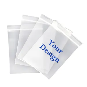 Zip Lock Garment Bags Zipper Frosted Plastic Clothing Bag For Clothing Packaging