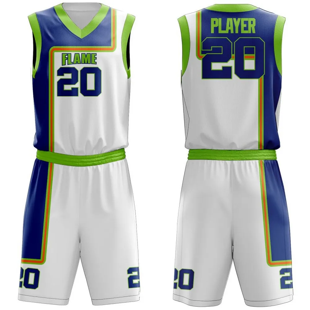 Voll Sublimation Benutzer definierte Quick Dry Blank Basketball Uniformen Reversible Basketball Jersey & Short Uniform Set