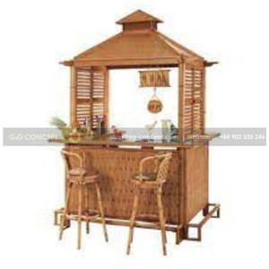 Venta al por mayor Pequeña barra Tiki de bambú natural para juegos de bar de hotel directo de Vietnam - Product Image 2