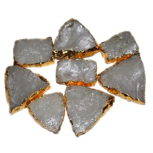 100% Velvet Jewelry Bag Customiz <b>Crystal</b> Quartz Mix Electroplated <b>Knob</b> | Buy Healing Agate <b>Knob</b> - Product Image 1