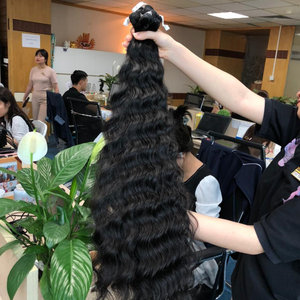 100% vrais extensions de cheveux Remy vietnamiens non transformés meilleure trame de cheveux humains à la main en cuticule de qualité douce bouclée droite alignée - Product Image 1