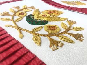 El Príncipe Mason delantal y Collar masónica Caballero templario real rico delantal - Product Image 5