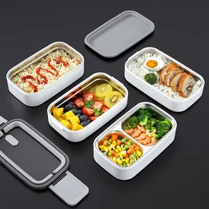 Adult Lunch Box 1200ML Double Layer Lunch Box with Spoon & Fork High C