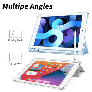 Custodia Smart Design di fabbrica per <span class=keywords><strong>iPad</strong></span> 12.9 custodia Smart <span class=keywords><strong>cover</strong></span> <span class=keywords><strong>in</strong></span> <span class=keywords><strong>pelle</strong></span> PU trasparente con portamatite custodia anticaduta per 12.9 2020 - Product Image 2