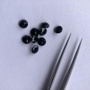 อัญมณีทรงหลวม6มม. สีดำธรรมชาติพลอยเจียระไนเหลี่ยมเพชรพลอย AAA คุณภาพสูงขายส่งสำหรับทำเครื่องประดับแหวนจี้ Alibaba DIY - Product Image 2