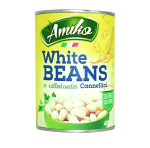 Italian Made Product, Canned Beans packed in tin, Cannellini 400g Easy Open or in Normal Lid