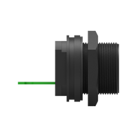 Connecteur RJ45 (F) 8 broches étanche IP67 en cuivre et ABS, avec verrouillage frontal, usage industriel, 125V 15A, filetage 13/16 "-28UNS (à visser/soudable)