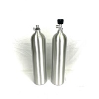 Cilindro de Gas CO2 de Alta Presión de Aluminio de 1.0L DCEC Taiwán para Acuario, Sin Válvula