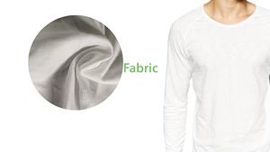 Camiseta raglán de manga larga para hombre al por mayor ropa de gimnasio básica de cuello redondo de algodón transpirable ropa de ajuste regular - Product Image 3