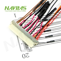 Câble LVDS personnalisé à 20 broches, faisceau de câbles blindé pour écran LCD, 30V, isolé en PVC, solution OEM