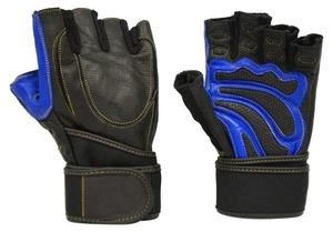 Gants de fitness en cuir à demi-doigt pour hommes pour les entraînements de musculation et de gymnastique avec support de poignet Gants d'haltérophilie - Product Image 3