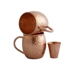 Lot de 2 mugs en cuivre Moscow Mule Fabulous Design Mug à eau de forme ronde pour l'hôtel et le restaurant - Product Image 1