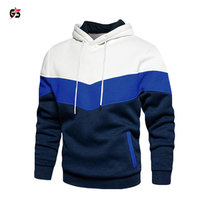 Sweat-shirt à capuche pour hommes, 100% coton, molleton doux, Patchwork multicolore, décontracté, vêtements de rue, mode produit OEM, collection 100% - Product Image 2