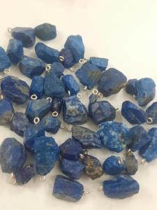 Colgante étnico de Plata de Ley 925 hecho a mano, piedra preciosa de lapislázuli natural, accesorio de moda con encanto hinduista Vintage personalizable - Product Image 2