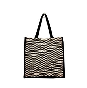 Bolsa de yute reutilizable ecológica, Asa de algodón suave, bolso personalizado altamente duradero para compras de comestibles, bolsas de compras personalizadas - Product Image 4