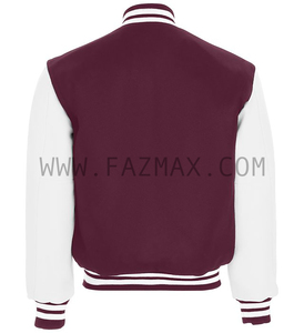 Chaqueta de equipo universitario para hombre y mujer, chaqueta masculina Unisex con manga de cuero genuino, mezcla de lana - Product Image 5
