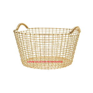 Panier de rangement en or sur mesure, design personnalisé, pour une utilisation multi-usages - Product Image 1