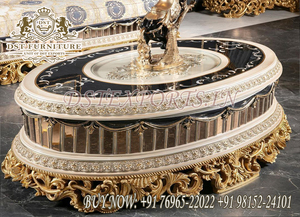 Ensemble de meubles de salon de style royal, luxe moderne, en teck, haut de gamme, lourd, sculpté sur mesure - Product Image 3