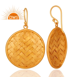 925 Sterling Silver Handmade Textured <b>Dangle</b> <b>Earring</b> for Women Silver Jewelry Manufacturer - Product Image 3