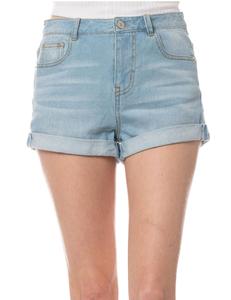 กางเกงขาสั้นผ้าเดนิมเอวสูงสำหรับผู้หญิงกางเกงขาสั้นผ้าเดนิมตัดสไตล์บังกลาเทศเหมาะสำหรับชุดลำลองในฤดูร้อน - Product Image 3