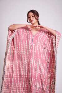 Vestido playero bohemio para mujer, Vestido de playa hecho a mano con tinte anudado, 2022 algodón, caftán de natación, 100% - Product Image 6