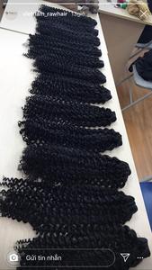 Extensions de cheveux ondulés en bambou naturel, 100% cheveux humains vierges et alignés, double trame, vietnamiennes, noir, racines - Product Image 3