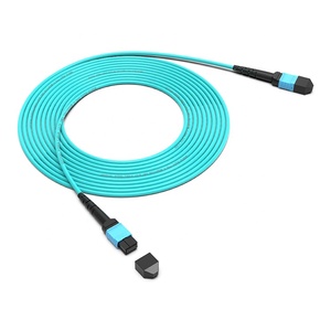 Câble de brassage fibre optique SFP 40G <span class=keywords><strong>100G</strong></span>, couleur aqua, USCONE SENKO, 8, 12 ou 24 fibres, OM3, MPO, MTP - Product Image 1