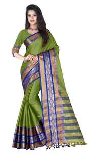 Look le plus attrayant fête porter Kanjivaram soie Saree avec chemisier pièce femmes indiennes portent Sari pas cher bas prix en gros Surat ApparelGarment - Product Image 3
