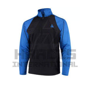 <b>Men</b> Custom Printed Logo Stand Collar <b>Half</b> Zipper Canvas <b>Jacket</b> Polyester Breathable Quick Dry Winter Streetwear - Product Image 2