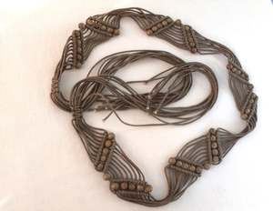 Ceinture en macramé à franges vintage, créations artisanales - Product Image 1