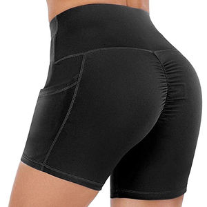 Pantalones cortos deportivos de LICRA para mujer, shorts de compresión de cintura alta, de nailon, para verano - Product Image 4