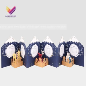 Calendario de escritorio planificador anual personalizado, mesa de papel con diseño de tapa creativa, promoción de Año Nuevo, regalo planificador de Adviento - Product Image 2