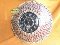 Jam Dinding Buatan Tangan Desainer Cantik dengan Kristal Kerja/Jam Dinding Dekoratif untuk Dekorasi Rumah