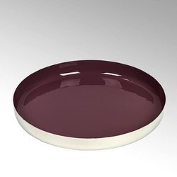 Plateau en bois et émail, 15.7 "x 9.5", 12 pièces, bleu/blanc - Product Image 3