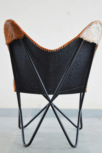 Handmade Leather Butterfly <b>Chair</b> Versatile Easy-to-Assemble Decorative Furniture for Office Home Outdoor Rustic Living Room - Product Image 5