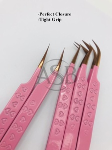 แหนบต่อขนตาสแตนเลสแบบยั่งยืนแบบญี่ปุ่นโลโก้แบบกำหนดเองสีชมพูกุหลาบทองพร้อมปลายแหลมทดสอบด้วยมือ - Product Image 6