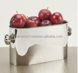 Acier inoxydable de qualité de luxe pour seau à champagne et à bière Organisateur de stockage de bouteilles portable Matériau métallique entièrement personnalisable - Product Image 3