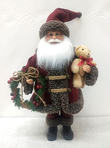 Venta al por mayor creativa de alta calidad de Navidad Año Nuevo decoración del hogar tela roja Santa con bolsa de regalo de mesa - Product Image 3