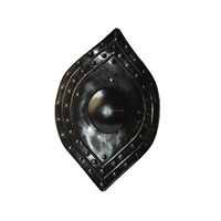 Escudo de armadura de diseño de tamaño estándar, decoración totalmente de Metal con diseño de acabado