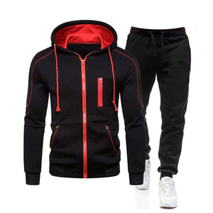 Traje deportivo para hombre, chándal de tela para trotar, en blanco, al por mayor, Otoño, 100% - Product Image 4