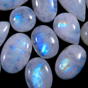 Bandeja de piedra lunar personalizada, cabujón de cristal, piedra lunar, pera, corazón plano, piedra lunar, pulsera de cristal etíope, Ópalo Suelto - Product Image 5