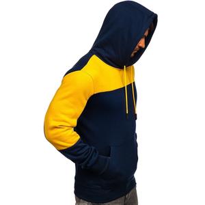 Sudadera con capucha de poliéster y algodón sólido de invierno con diseño de logotipo personalizado de alta calidad para hombres de talla grande - Product Image 2
