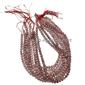 All'ingrosso perline sfaccettate di pietre preziose 2mm-4mm sfuse rotonde di rododendro linea 8mm di <span class=keywords><strong>pietra</strong></span> <span class=keywords><strong>rosa</strong></span> per uso di gioielli - Product Image 1