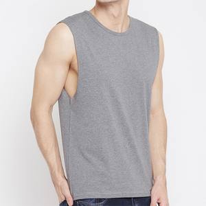 Men's Muscle Sleeveless T-Shirt Basic100%Cotton Summer <b>Tank</b> <b>Top</b> Shirts Print Custom Logo High Quality O neck Slim Fit Shirt - Product Image 3