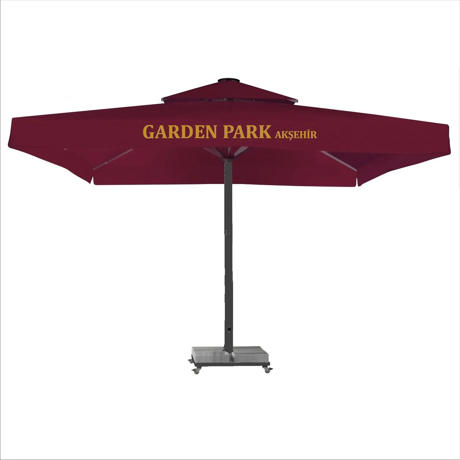 Latest design high quality waterproof large garden umbrellas outdoor umbrella pool exterior coffee restaurant cranck lift alumin