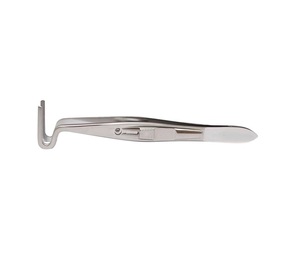 Pinze per Ptosi Palpebrale Berke con Punta Curva e Lame Diritte Longitudinali Seghettate - Product Image 2