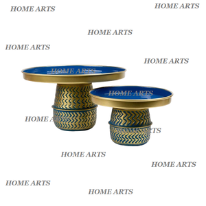 Ensemble de 2 supports à gâteaux de tailles différentes Meilleure qualité Forme ronde Support à collations Fruits Du fabricant en Inde - Product Image 4