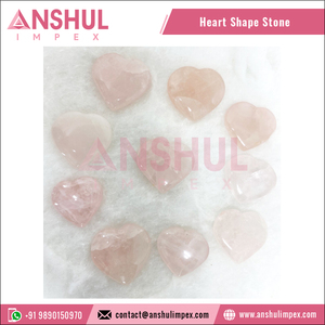 Decoración de vacaciones curativa Natural, regalo, rosa, cuarzo, Mini corazones hinchados, 1" - Product Image 3