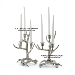 Bougeoir d'arbre de branche d'or avec centre de table de mariage votif en verre - Product Image 6